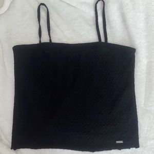 holister black textured tank
